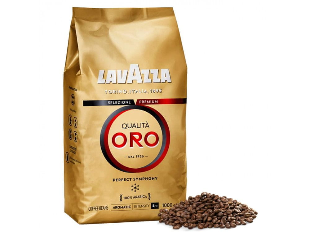 Lavazza LAVAZZA Qualita Oro-kávové zrná, stredne pražené, talianska káva, 1
